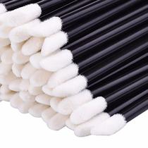KIT 150 Pincéis Labial Haste Plástico Preto Cerda Algodão Tam. 9,5cm - PCT 50unds (KIT 3 pacotes) KIT 150 Pincéis Labial Haste Plástico Preto Cerda Algodão Tam. 9,5cm - PCT 50unds (KIT 3 pacotes)