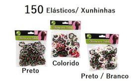 Kit 150 Unidades Mini Liga Elástico Meia Xuxinha para Prender o Cabelo Coloridas