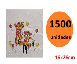 Kit 1500 Sacos de Plástico p/ Palhaço Dia das Crianças 16x26