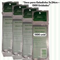 Kit 1500 Unidades Saquinho 5X24Cm Pebd Transparente Kit 1500 Unidades Saquinho 5X24Cm Pebd Transparente