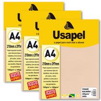 Kit 150fls Papel Vergê Salmão p/ Certificado Convite A4 180g