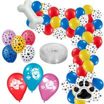 Kit 153 Peças Patrulha Canina Arco Balão Festa Infantil Kit 153 Peças Patrulha Canina Arco Balão Festa Infantil