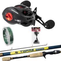 Kit 15kg Carretilha Anti Cabeleira Vara de Carbono e Leader Kit 15kg Carretilha Anti Cabeleira Vara de Carbono e Leader