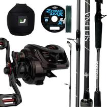 Kit 15kg Carretilha Carretel Alumínio Vara Carbono LinhaCapa