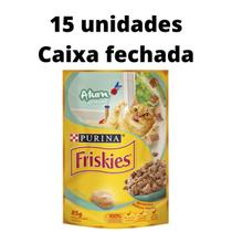 Kit 15un Friskies Sache Atum ao molho para gatos purina pacote/saco de 85gr alimento umido