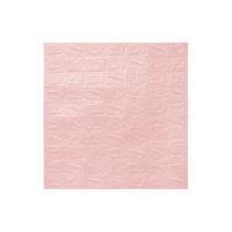 Kit 15un Placa 3d Tijolinho Rosa Autoadesivo decorativas para parede perfeito para quarto e sala casa