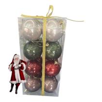 Kit 16 Bolas de Natal Luxo Cores Sortidas Decoraçao Arvore