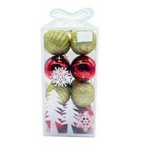 KIT 16 Bolinhas de Natal Decoração para Arvore 6cm