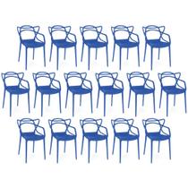 Kit 16 Cadeiras de Jantar Allegra Prática Empilhável - Azul Petróleo Kit 16 Cadeiras de Jantar Allegra Prática Empilhável - Azul Petróleo