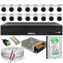 Kit 16 Câmeras 1220 D mic Intelbras Com Áudio dvr 1016 Fullhd Completo