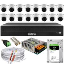 Kit 16 Câmeras 1220D Mic DVR Intelbras MHDX 1016 C/Audio 2tb