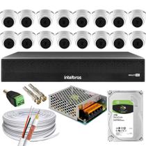 Kit 16 Câmeras 1220D Mic DVR Intelbras MHDX 1016 C/HD 1TB Audio microfone