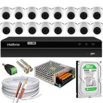 Kit 16 Câmeras 1220D mic Intelbras Dvr 1216 Audio Microfone 500gb