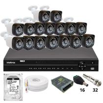 Kit 16 Câmeras Importadas Full Hd 1080p Dvr Intelbras Mhdx 1232 Hd 4tb Kit 16 Câmeras Importadas Full Hd 1080p Dvr Intelbras Mhdx 1232 Hd 4tb