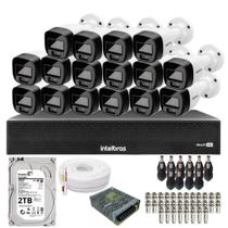 Kit 16 Câmeras Intelbras 1120b Full Color, Dvr 16ch Mhdx 1016c Hd 2tb Kit 16 Câmeras Intelbras 1120b Full Color, Dvr 16ch Mhdx 1016c Hd 2tb