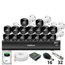Kit 16 Câmeras Intelbras 1220b Full Color Dvr Intelbras Imhdx 3132 Inteligência Artificial Hd 6tb