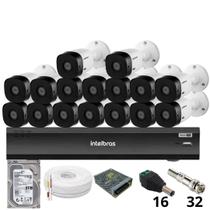Kit 16 Câmeras Intelbras 1220b Full Hd Dvr Intelbras Imhdx 3132 Inteligência Artificial Hd 3tb