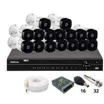 Kit 16 Câmeras Intelbras 1220b Full Hd Dvr Intelbras Mhdx 1232 Sem Hd Kit 16 Câmeras Intelbras 1220b Full Hd Dvr Intelbras Mhdx 1232 Sem Hd