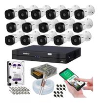 Kit 16 Câmeras Intelbras Full Hd 1220b Dvr 16 Canais Com Hd