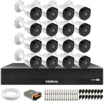 Kit 16 Câmeras Intelbras VHD 3230 B G7 Bullet Full HD 1080p Multi HD IP67 + Dvr Intelbras MHDX 3116-C 16 Canais