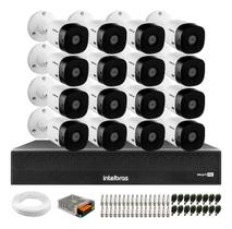 Kit 16 Câmeras Intelbras VHL 1220 B G2 HDCVI LITE Bullet Full HD 1080p Visão Noturna 20m IP66 + Dvr Intelbras MHDX 3116-C 16 Canais