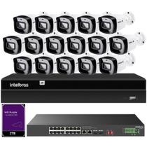 Kit 16 Câmeras Ip Intelbras Nvd 1416 Câmeras Vipc 1230 Onvif