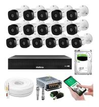 Kit 16 Câmeras Multi Hd Intelbras 1120b Dvr 16 Canais Com Hd 3TB