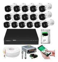 Kit 16 Câmeras Multi Hd Intelbras 1120b Dvr 16 Canais Com Hd 3tb Kit 16 Câmeras Multi Hd Intelbras 1120b Dvr 16 Canais Com Hd 3tb