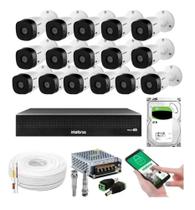 Kit 16 Câmeras Multi Hd Intelbras 1120b Dvr 16 Canais Com Hd 4TB Kit 16 Câmeras Multi Hd Intelbras 1120b Dvr 16 Canais Com Hd 4TB
