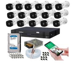 Kit 16 Câmeras Multi Hd Intelbras 1120b Dvr 16 Canais Com Hd