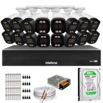 Kit 16 Câmeras Segurança Imagem Colorida a Noite 1080p Full Hd Dvr Intelbras 1016c Hd 500gb Kit 16 Câmeras Segurança Imagem Colorida a Noite 1080p Full Hd Dvr Intelbras 1016c Hd 500gb