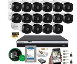 Kit 16 Câmeras Segurança Intelbras Full Hd 20m1080p 1220b