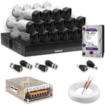 Kit 16 Câmeras Segurança Intelbras Hd 720p Com Dvr Mhdx 1016-c Full Hd L Com HD 4TB Purple Completo Kit 16 Câmeras Segurança Intelbras Hd 720p Com Dvr Mhdx 1016-c Full Hd L Com HD 4TB Purple Completo