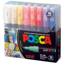 Kit 16 Canetas Marcador POSCA PC-1M Estojo C/16 Cor Sortida