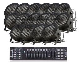 Kit 16 Canhao Parled 36 Led + Mesa Dmx 512 Efeitos Fade Time - SHOWTECH