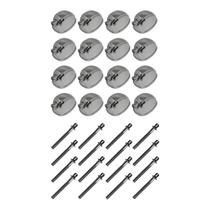 Kit 16 Canoas Tom Caixa Cromo 19.05 + 16 Parafusos 51x6mm M6