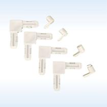 Kit 16 Cantoneiras De Nylon Para Junção 90 De Perfis De Tela Mosquiteira Mais Tramelas De Extras