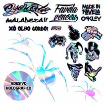 Kit 16 Cartela De Adesivos Holográfico Para Moto E Carro Kit 16 Cartela De Adesivos Holográfico Para Moto E Carro