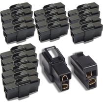 Kit 16 Conectores 2 Vias C/ Terminais Macho E Fêmea C/ Trava