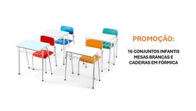 Kit 16 Conjuntos c/ Cadeiras em Fórmica