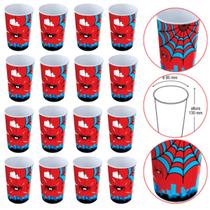 Kit 16 Copo Plástico 550ml Label Menino Vermelho e Azul 9x9x13cm Kit 16 Copo Plástico 550ml Label Menino Vermelho e Azul 9x9x13cm