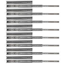 Kit 16 Corrediças Telescópicas 35Cm 25Kg Para Gaveta 8 Pares