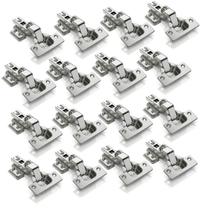 Kit 16 Dobradiça Armário Cozinha Guarda Roupas 35mm Curva Kit 16 Dobradiça Armário Cozinha Guarda Roupas 35mm Curva