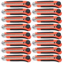 Kit 16 Estilete Profissional 25mm Trava cabo Emborrachado Kit 16 Estilete Profissional 25mm Trava cabo Emborrachado
