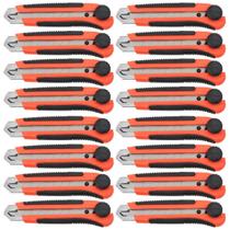 Kit 16 Estilete Profissional 25Mm Trava Cabo Emborrachado