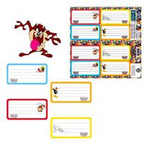 Kit 16 Etiquetas Adesivas Escolar Caderno Personagens Frozen -