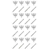 Kit 16 Garras Bumbo Cromado 12.1 + 16 Parafusos 110mm x 6mm