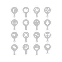 Kit 16 Moldes Stencil Decorar Café Cappucino Sobremesa Oikos Kit 16 Moldes Stencil Decorar Café Cappucino Sobremesa Oikos