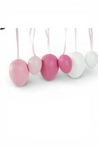 Kit 16 Ovos Branco/Rosa 6/4cm Kit 16 Ovos Branco/Rosa 6/4cm