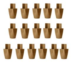 Kit 16 PÃs De Móveis Guarda Roupa Armario Comoda 7cm Marrom Kit 16 PÃs De Móveis Guarda Roupa Armario Comoda 7cm Marrom